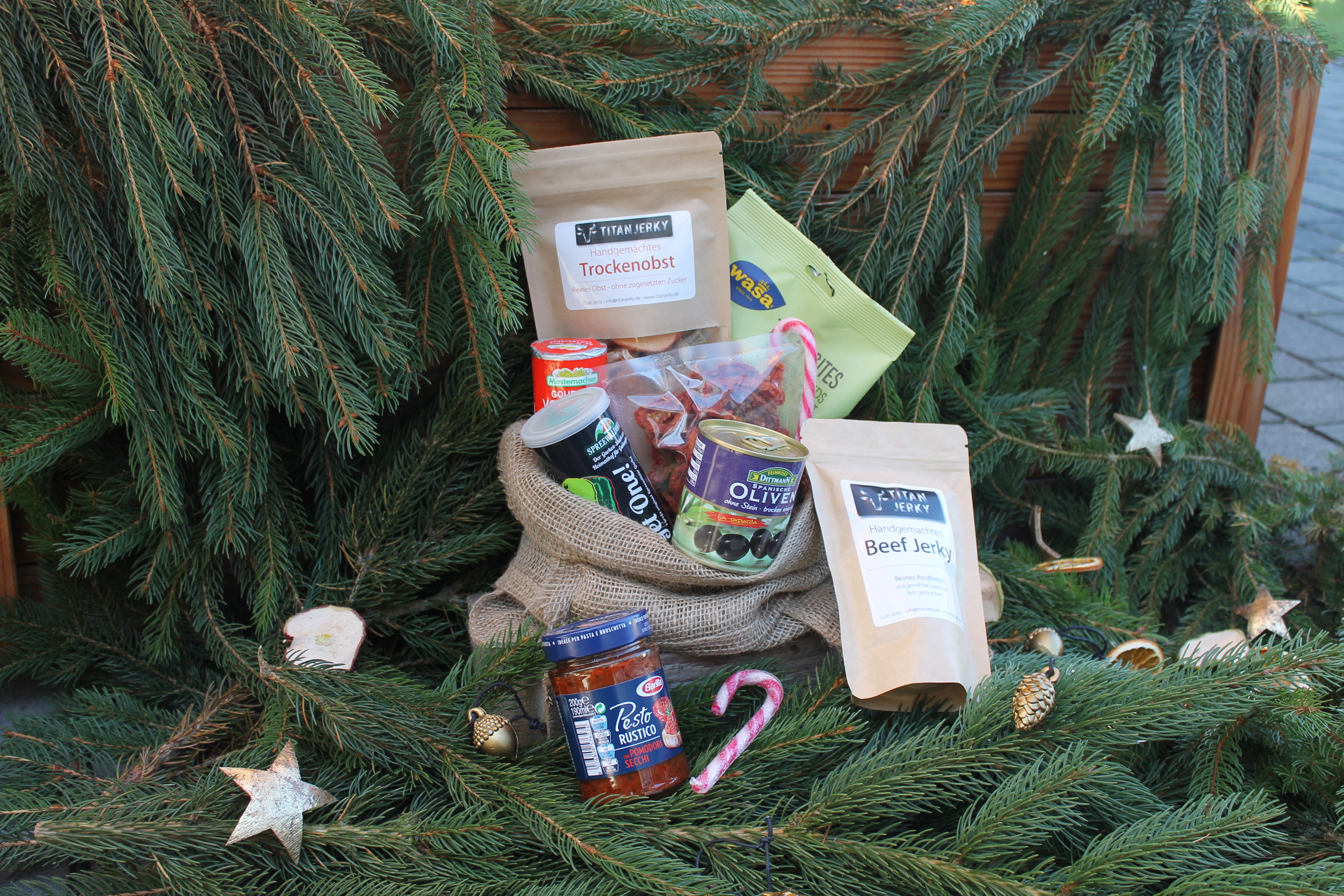 Weihnachtsbox - Jutesäckchen - 20 Euro